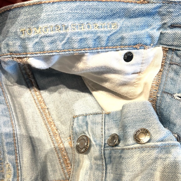 American Eagle Tomgirl Shortie Jean
Shorts Distressed Button fly Light Wash - Picture 5 of 10